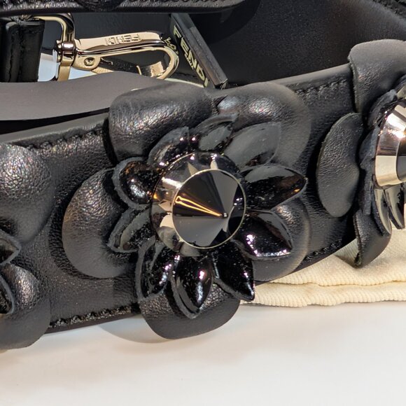 Fendi Black Baguette Trunk Mini in FF Jacquard Canvas with Upgraded Strap - Picture 4 of 16